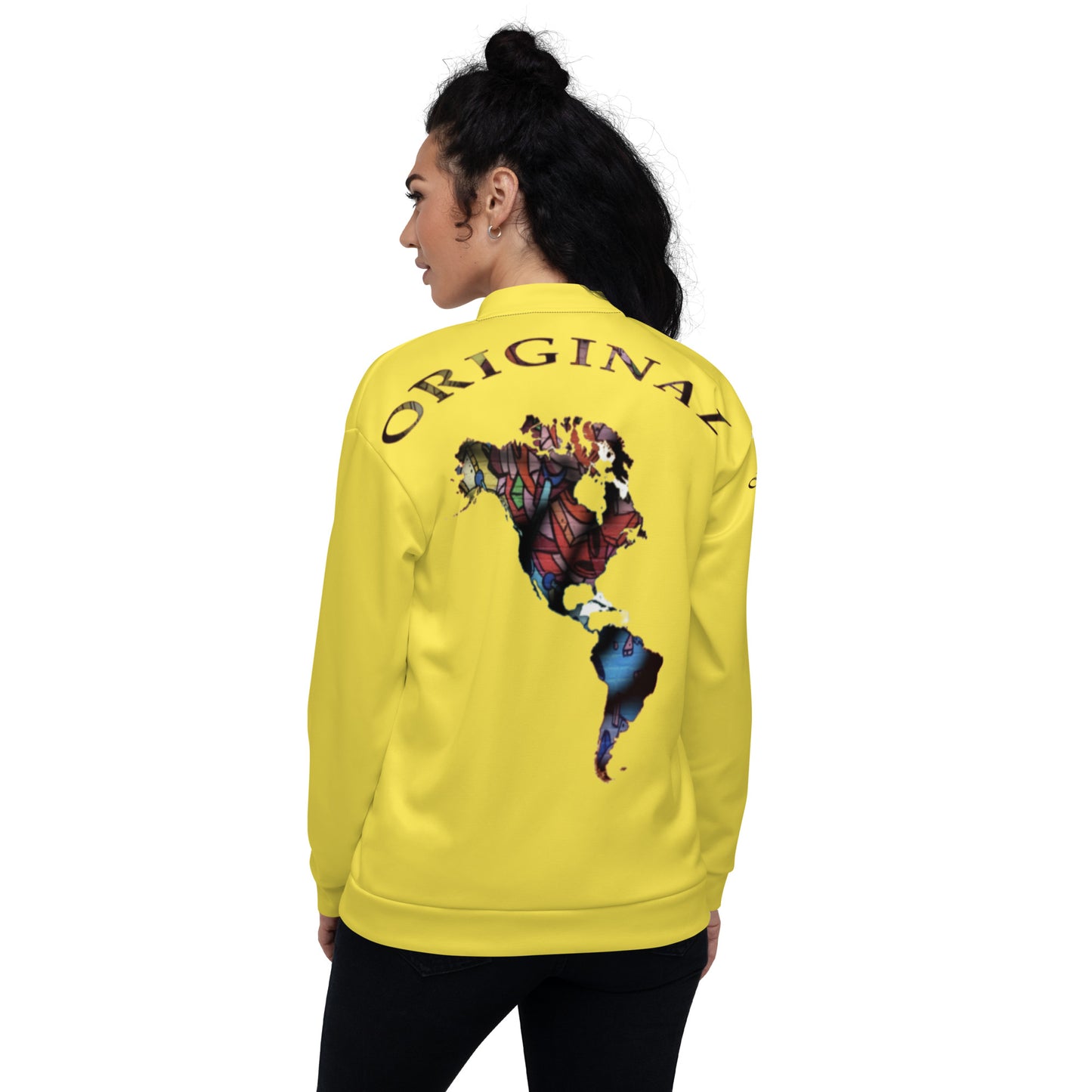 ONE ORIGINAL GEAR (SUN RISE WEAR)  Unisex Bomber Jacket  Yellow/ Multi Color