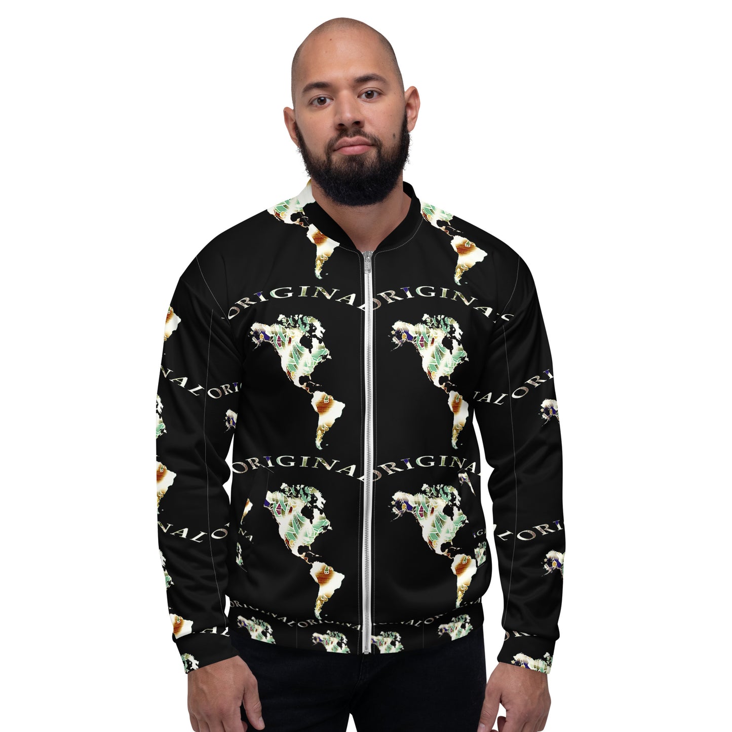ONE ORIGINAL GEAR RECUR  Unisex Bomber Jacket  Black/ Multi Color