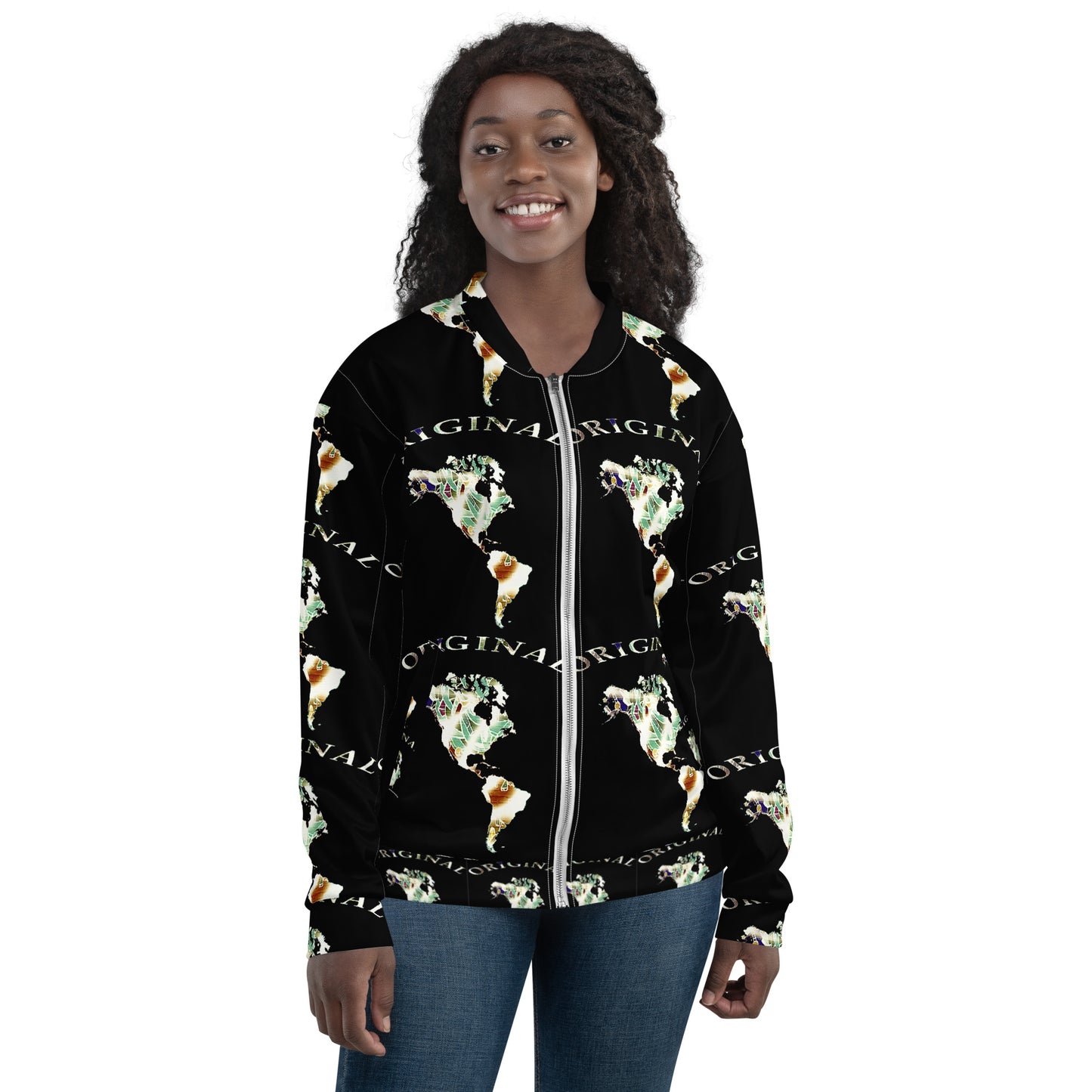 ONE ORIGINAL GEAR RECUR  Unisex Bomber Jacket  Black/ Multi Color