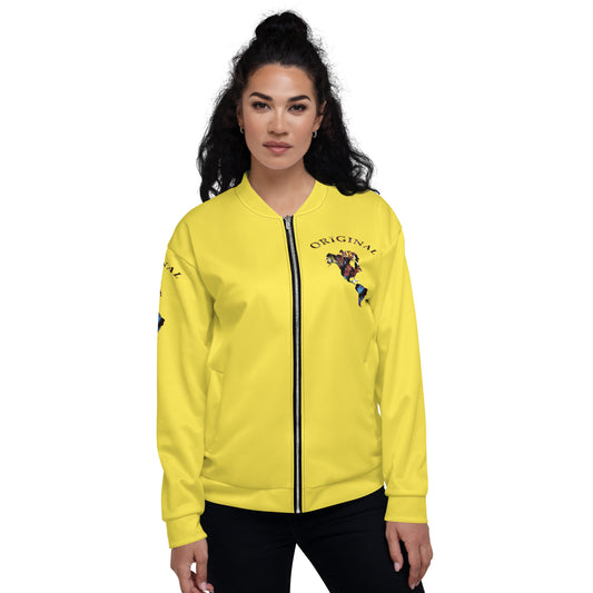 ONE ORIGINAL GEAR (SUN RISE WEAR)  Unisex Bomber Jacket  Yellow/ Multi Color