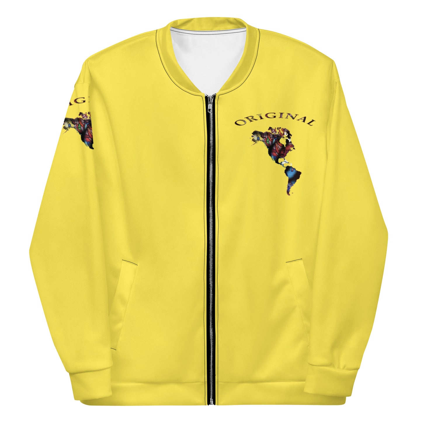 ONE ORIGINAL GEAR (SUN RISE WEAR)  Unisex Bomber Jacket  Yellow/ Multi Color