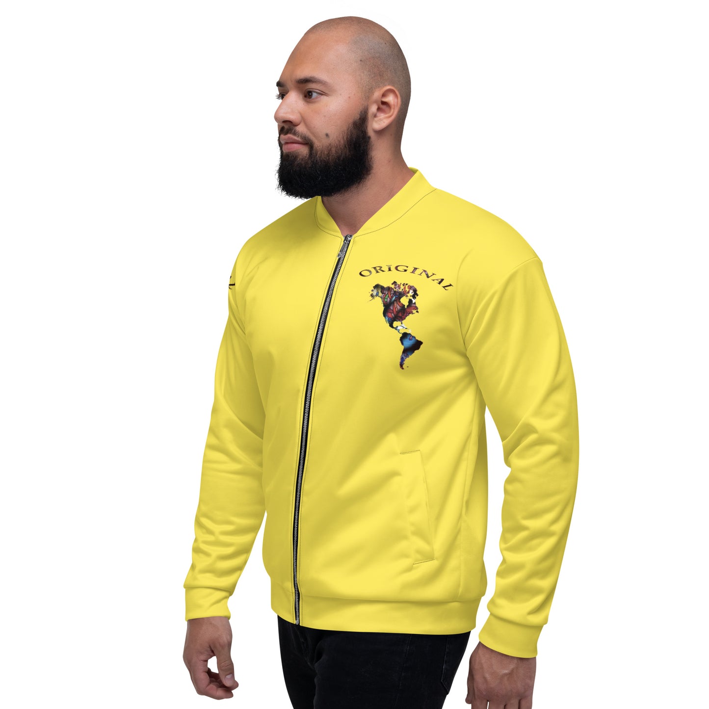 ONE ORIGINAL GEAR (SUN RISE WEAR)  Unisex Bomber Jacket  Yellow/ Multi Color