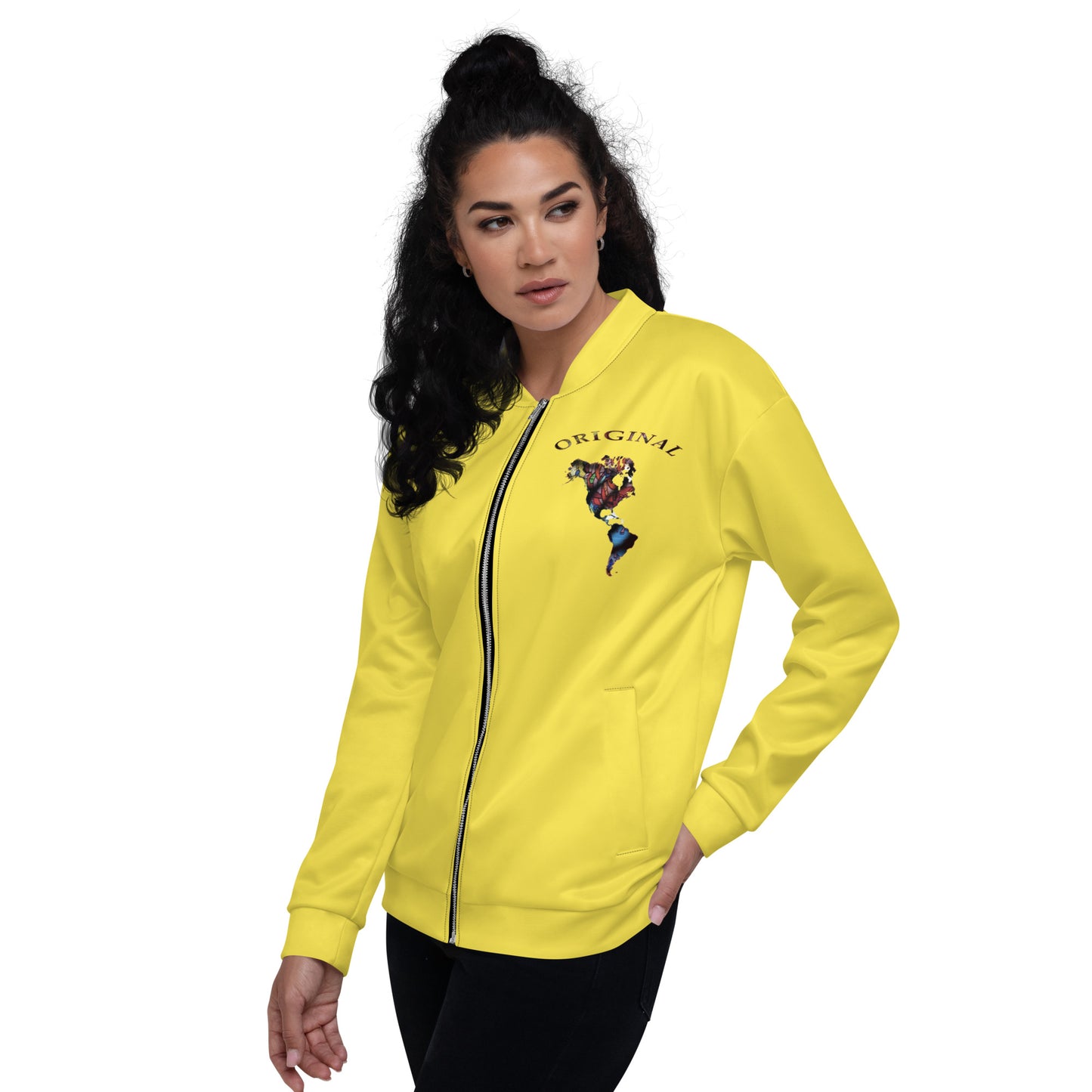 ONE ORIGINAL GEAR (SUN RISE WEAR)  Unisex Bomber Jacket  Yellow/ Multi Color