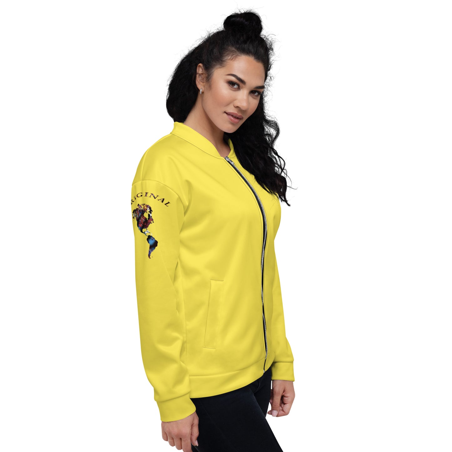 ONE ORIGINAL GEAR (SUN RISE WEAR)  Unisex Bomber Jacket  Yellow/ Multi Color