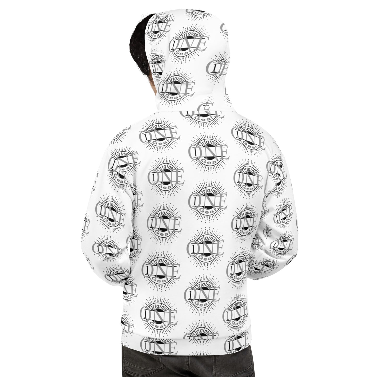 ONE ORIGINAL GEAR ECHO  Unisex Hoodie  White/ Black