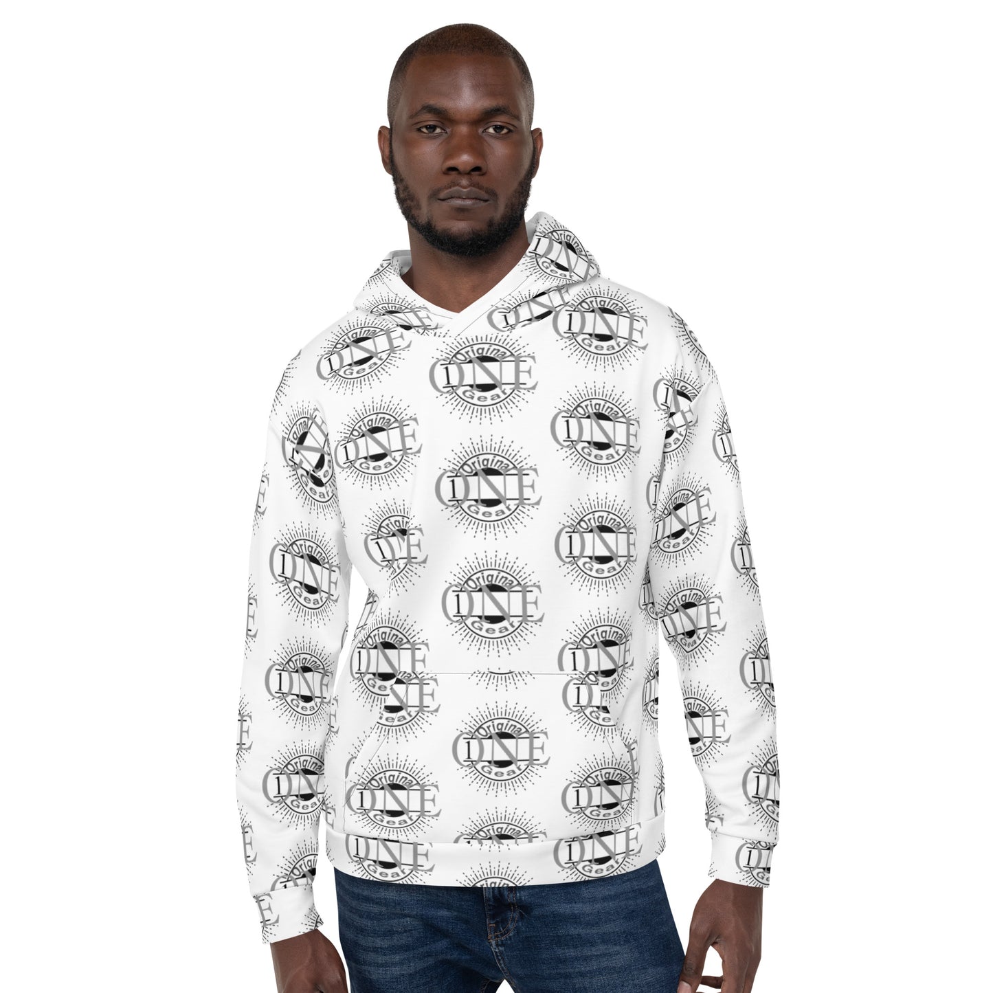 ONE ORIGINAL GEAR ECHO  Unisex Hoodie  White/ Black
