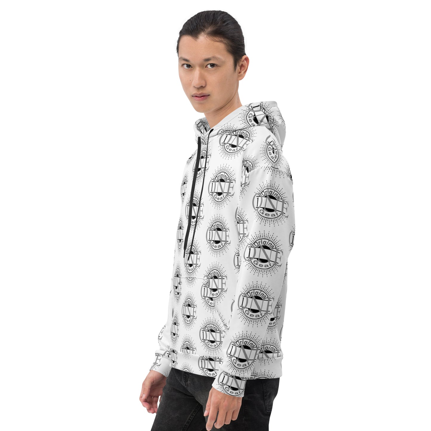 ONE ORIGINAL GEAR ECHO  Unisex Hoodie  White/ Black