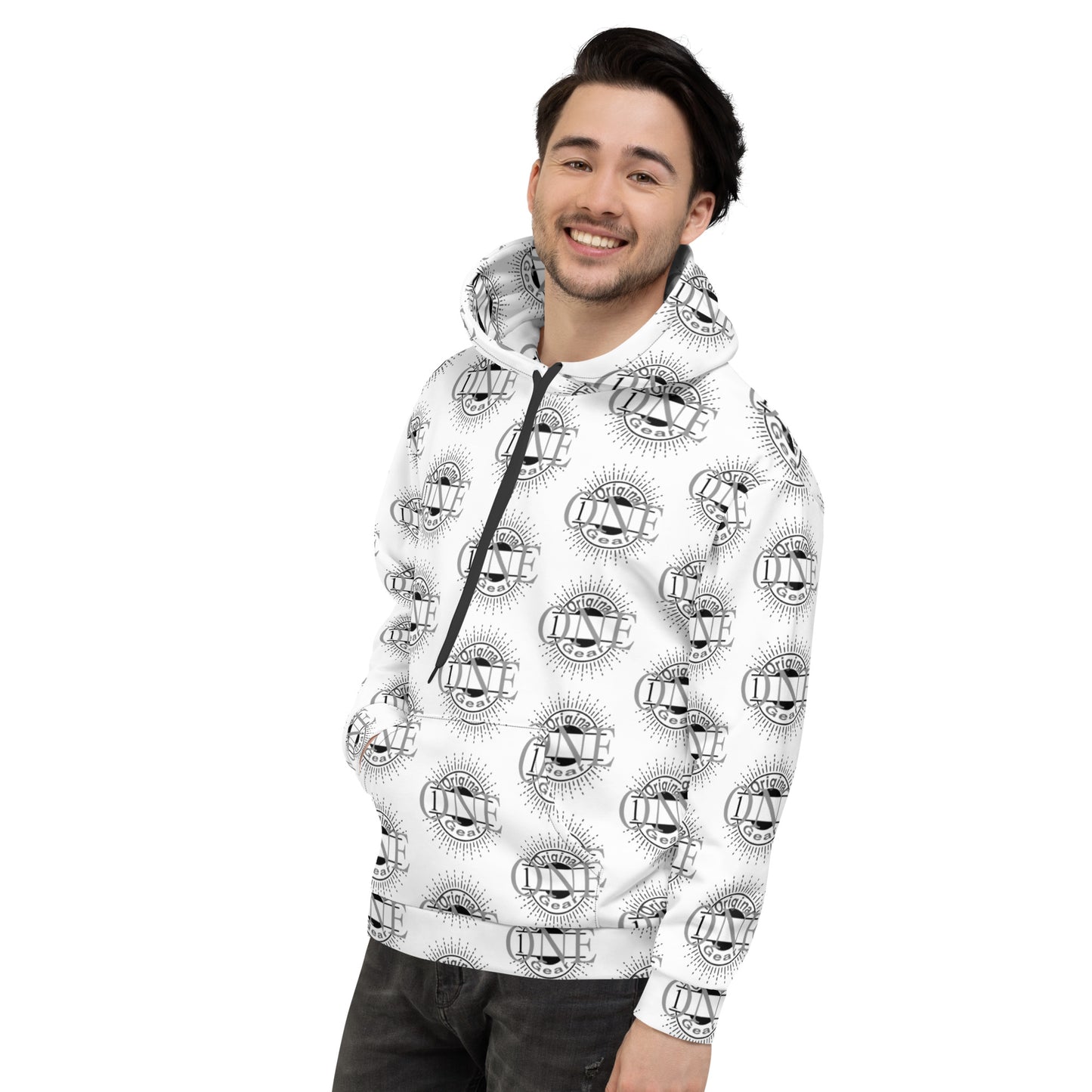 ONE ORIGINAL GEAR ECHO  Unisex Hoodie  White/ Black