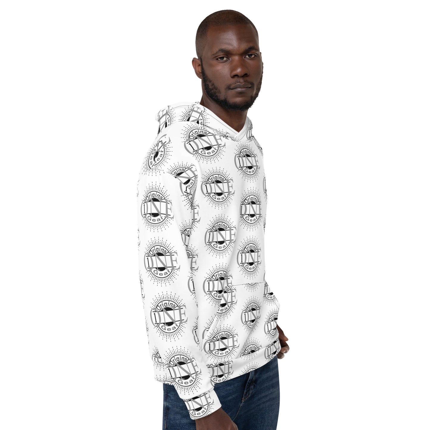 ONE ORIGINAL GEAR ECHO  Unisex Hoodie  White/ Black
