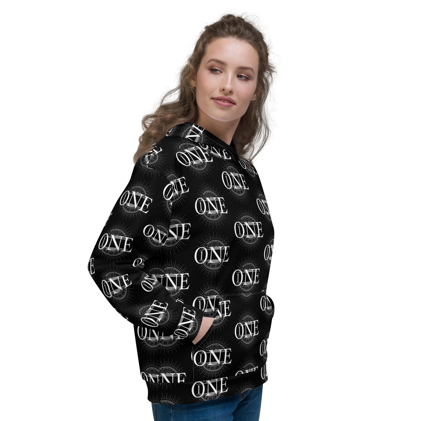 ONE ORIGINAL GEAR ECHO  Unisex Hoodie  Black/ White