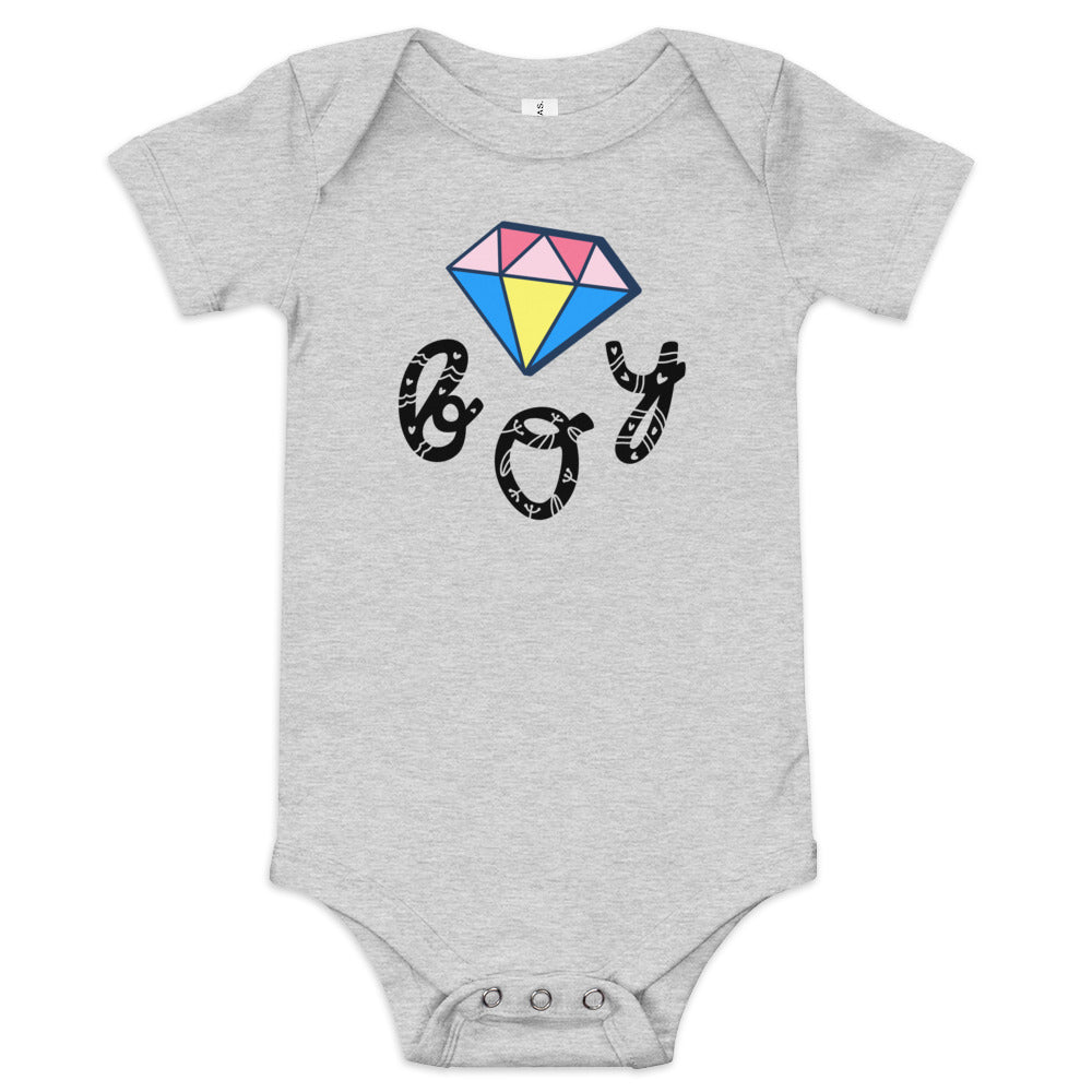 DIAMOND BOY  Baby short sleeve one piece