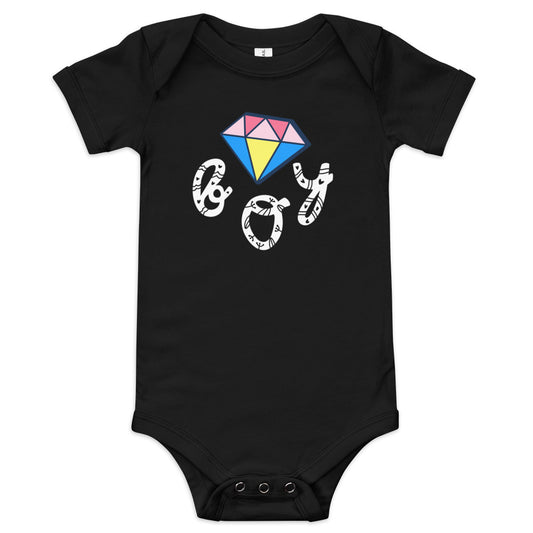 DIAMOND BOY  Baby short sleeve one piece