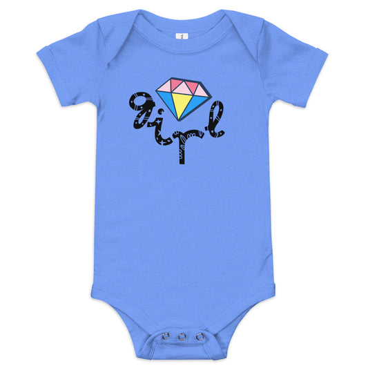 DIAMOND GIRL  Baby short sleeve one piece