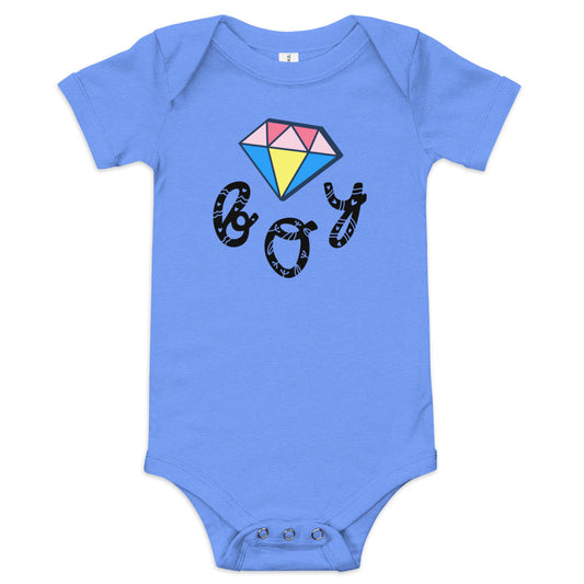 DIAMOND BOY  Baby short sleeve one piece