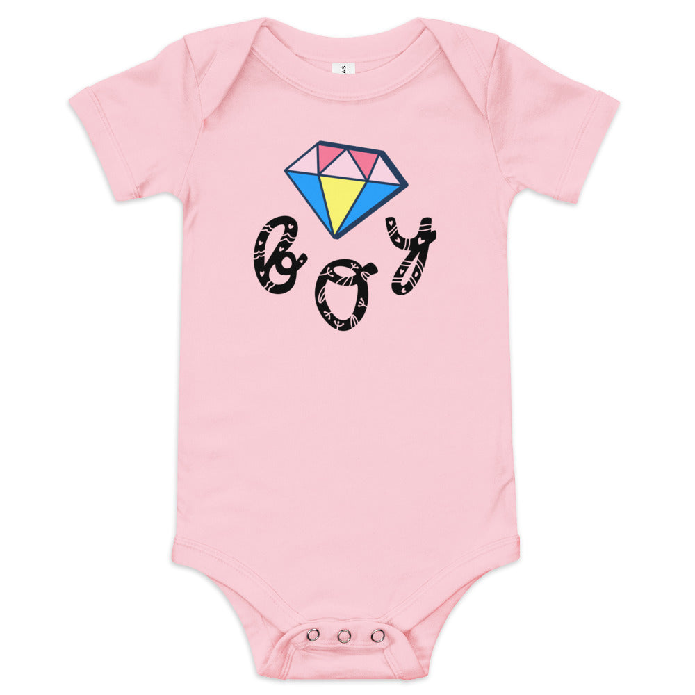 DIAMOND BOY  Baby short sleeve one piece