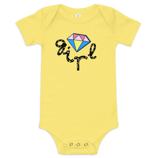 DIAMOND GIRL  Baby short sleeve one piece