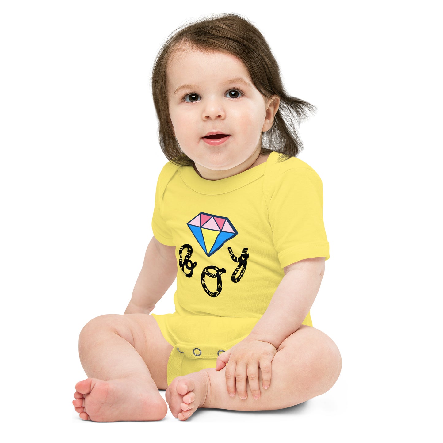DIAMOND BOY  Baby short sleeve one piece