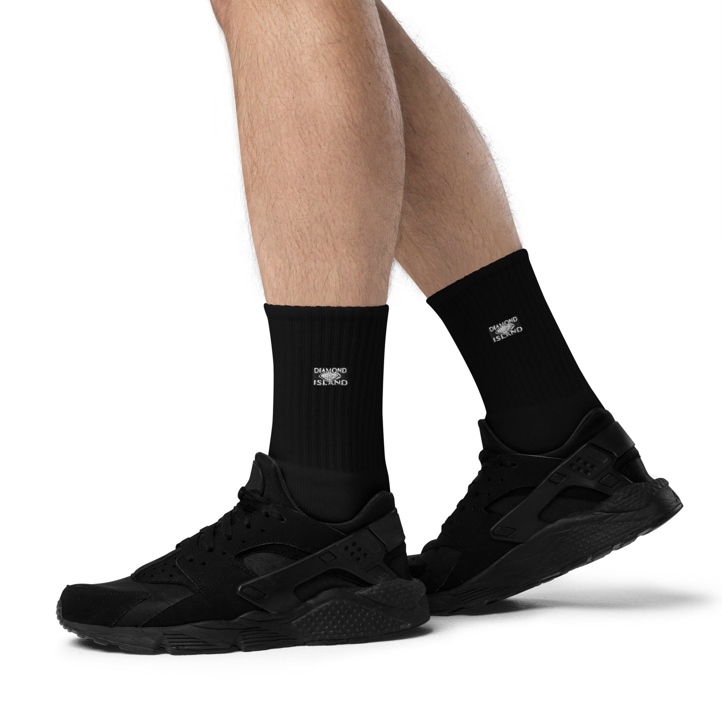DIAMOND ISLAND  Embroidered socks  Black/ White