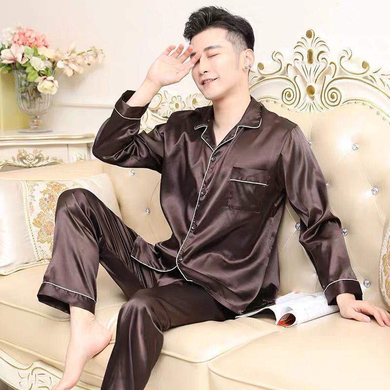 New Men Casual Silk Suit