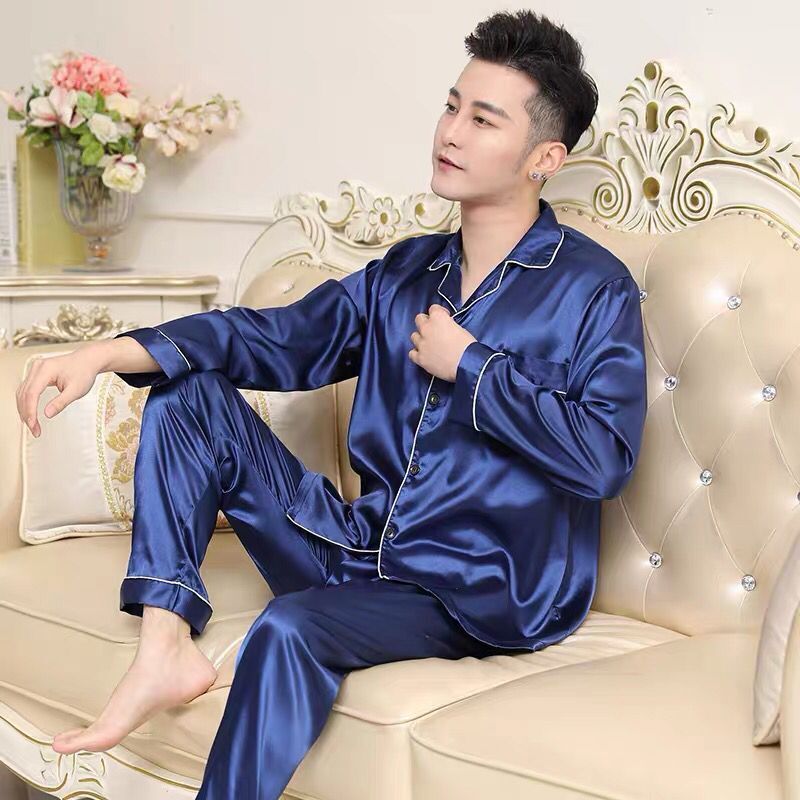 New Men Casual Silk Suit