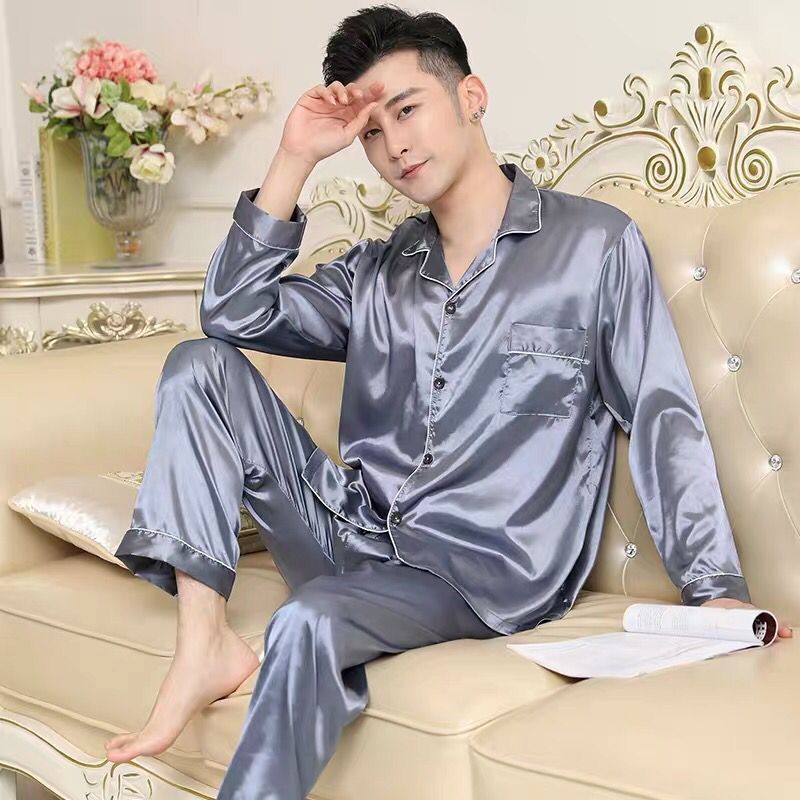 New Men Casual Silk Suit