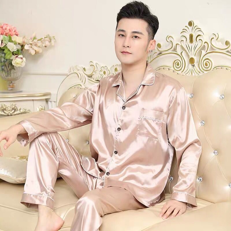 New Men Casual Silk Suit