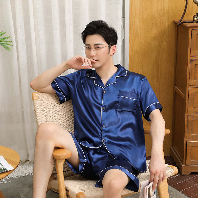 New Men Casual Silk Suit