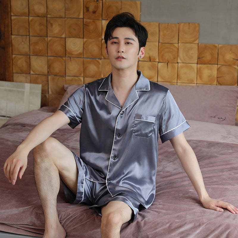 New Men Casual Silk Suit