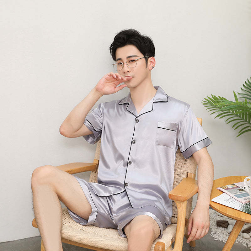 New Men Casual Silk Suit