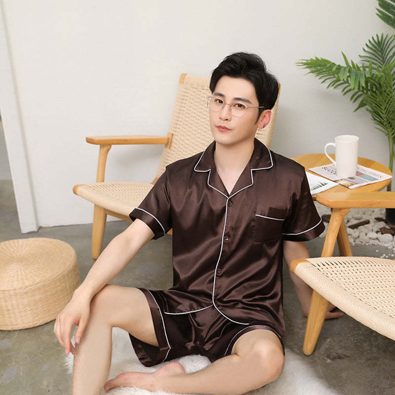 New Men Casual Silk Suit