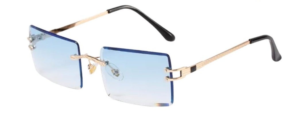 New Rimless Cut Edge Square Sunglasses