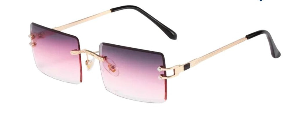 New Rimless Cut Edge Square Sunglasses