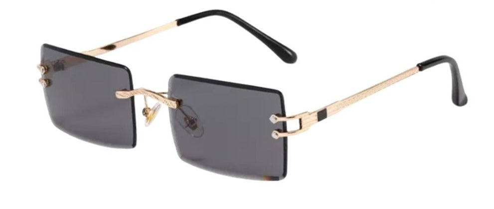 New Rimless Cut Edge Square Sunglasses