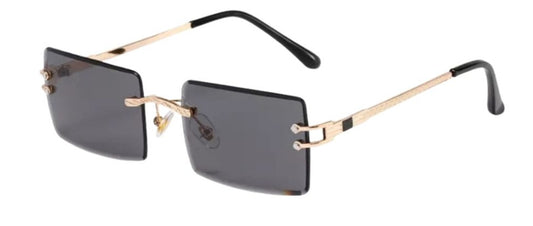 New Rimless Cut Edge Square Sunglasses
