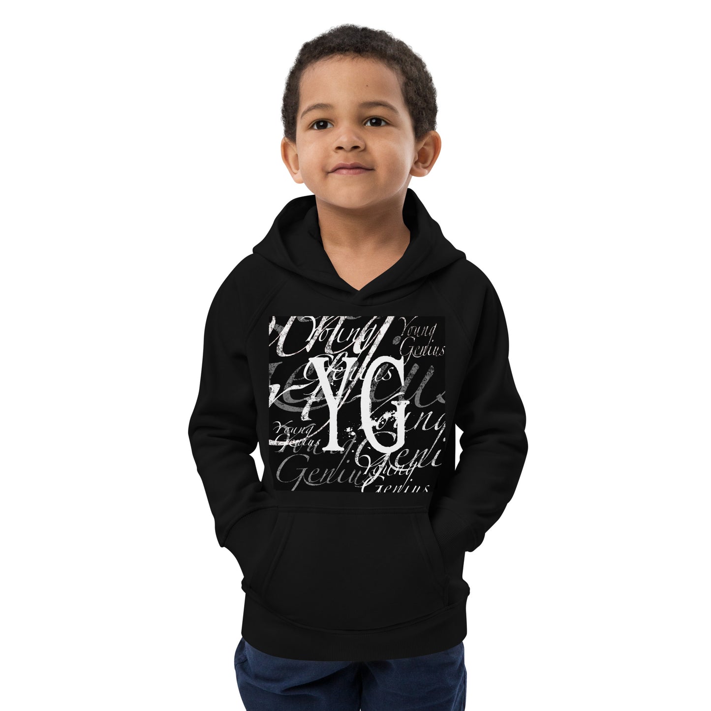 YOUNG GENIUS GEAR REPEAT  Kids eco hoodie  Black/ Blue/ Red/ Gray