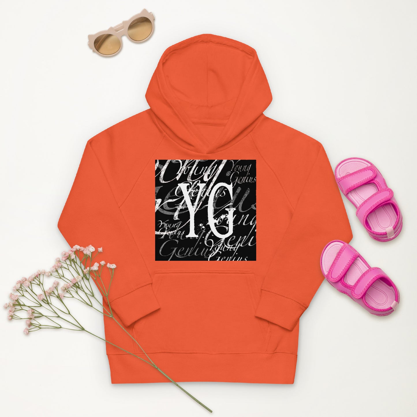 YOUNG GENIUS GEAR REPEAT  Kids eco hoodie  Black/ Blue/ Red/ Gray