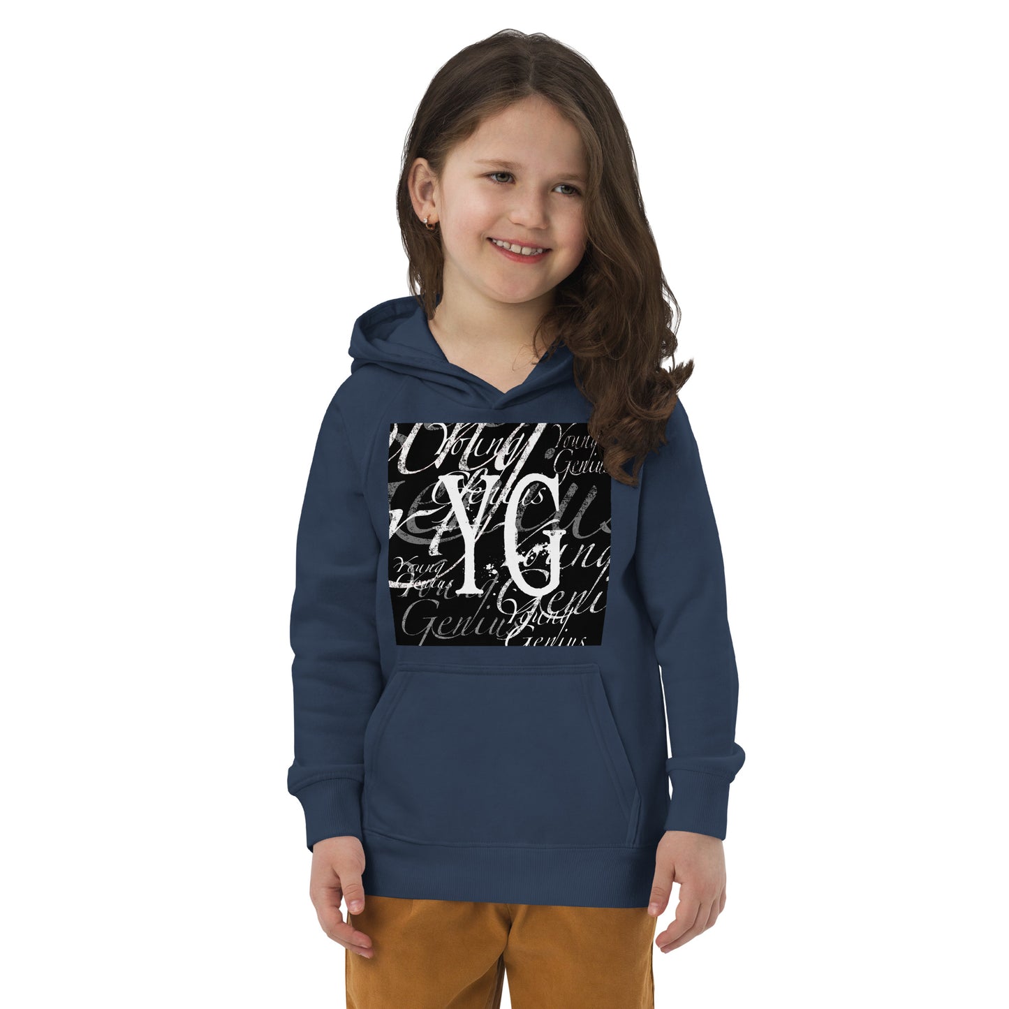 YOUNG GENIUS GEAR REPEAT  Kids eco hoodie  Black/ Blue/ Red/ Gray