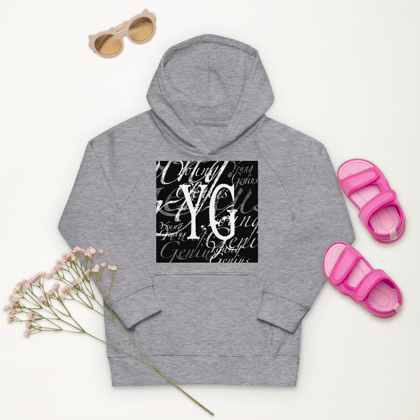 YOUNG GENIUS GEAR REPEAT  Kids eco hoodie  Black/ Blue/ Red/ Gray