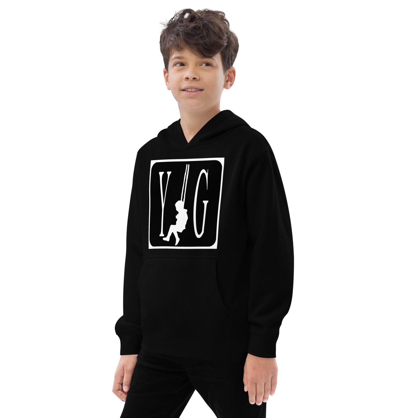 YOUNG GENIUS GEAR SWINGER Kids fleece hoodie  Black/ Blue/ Gray/ White