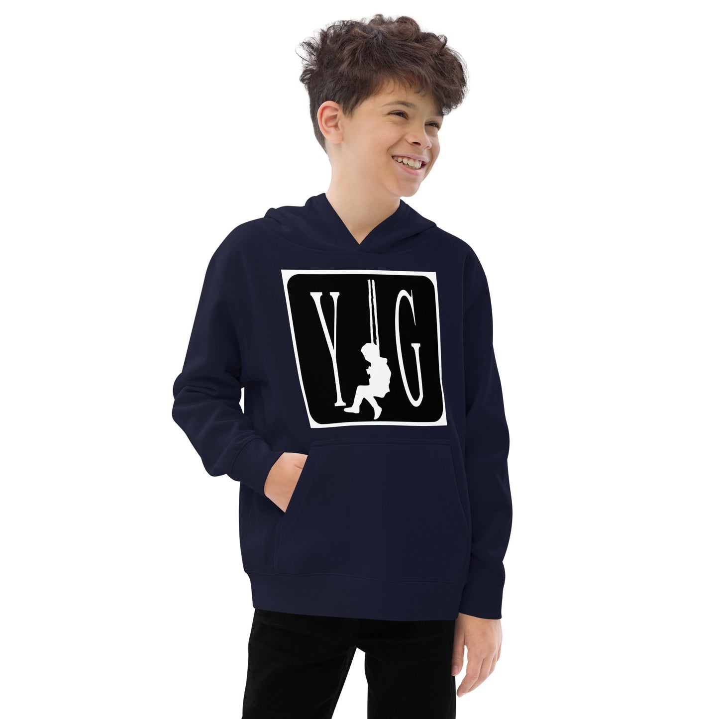 YOUNG GENIUS GEAR SWINGER Kids fleece hoodie  Black/ Blue/ Gray/ White