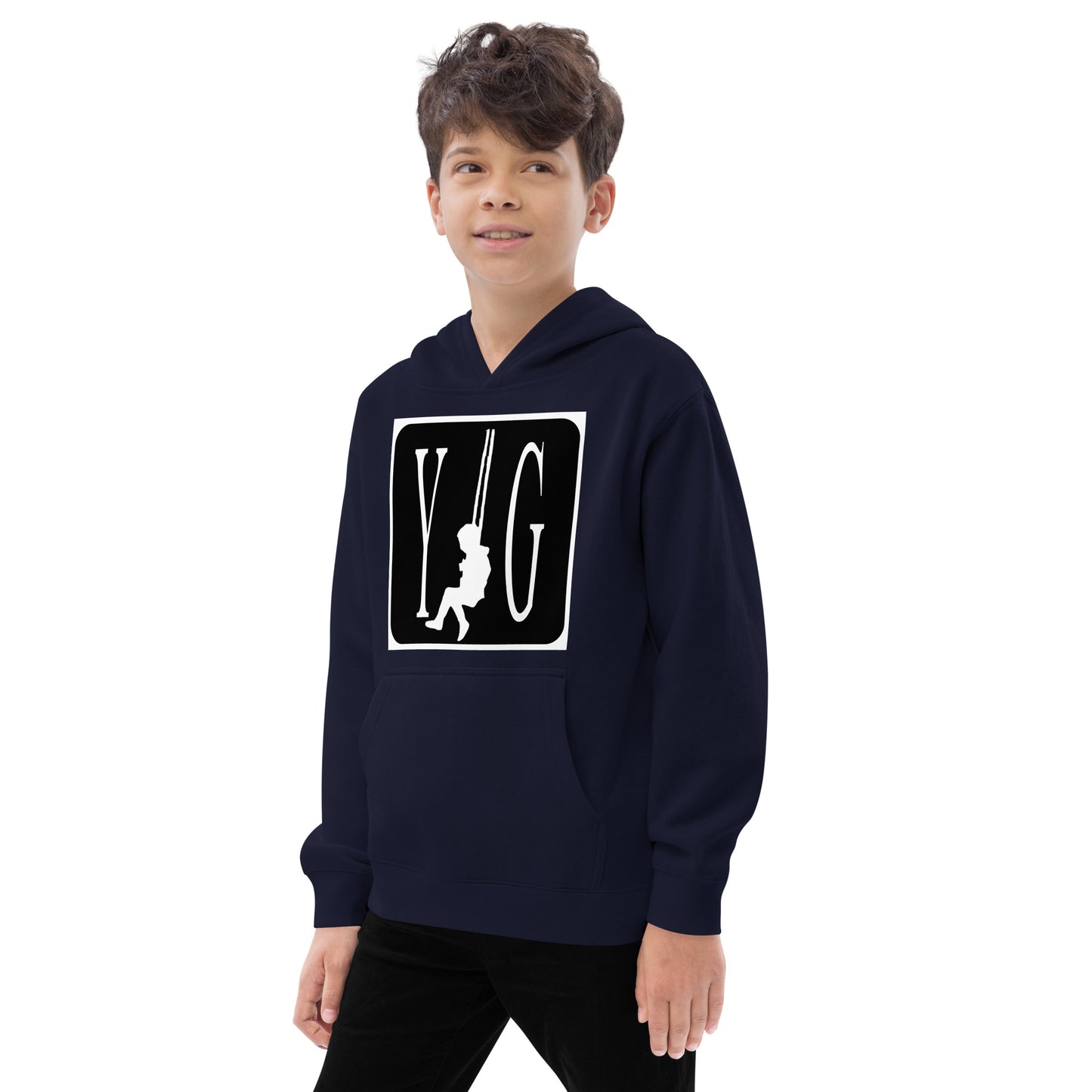 YOUNG GENIUS GEAR SWINGER Kids fleece hoodie  Black/ Blue/ Gray/ White