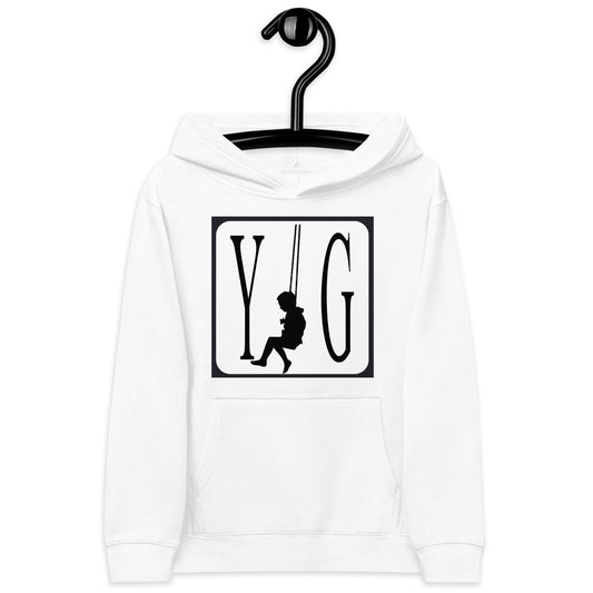 YOUNG GENIUS GEAR SWINGER Kids fleece hoodie  White/ Black