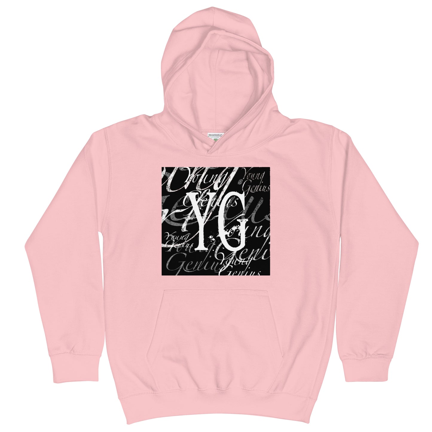 YOUNG GENIUS GEAR REPEAT  Kids Hoodie  Black/ Blue/ Gray/ Pink