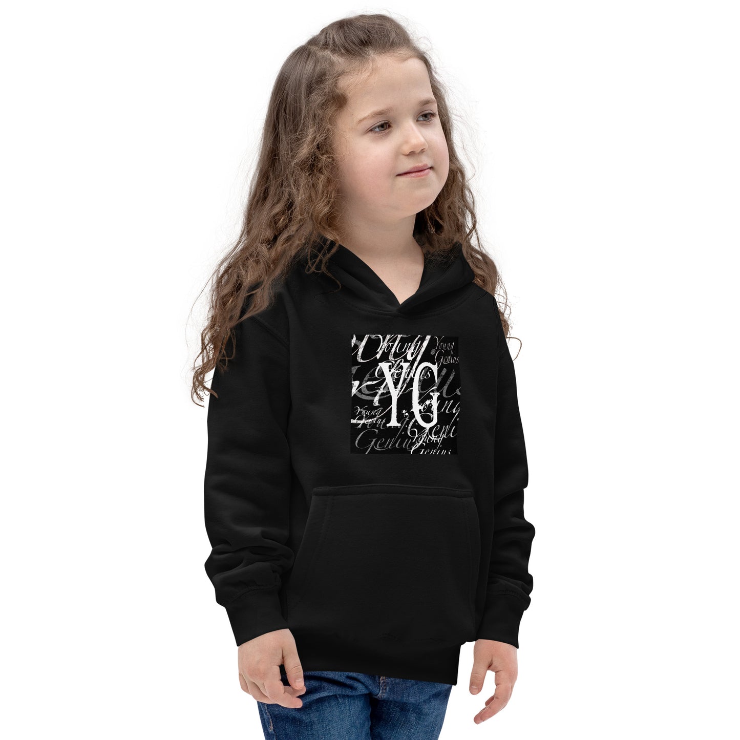 YOUNG GENIUS GEAR REPEAT  Kids Hoodie  Black/ Blue/ Gray/ Pink