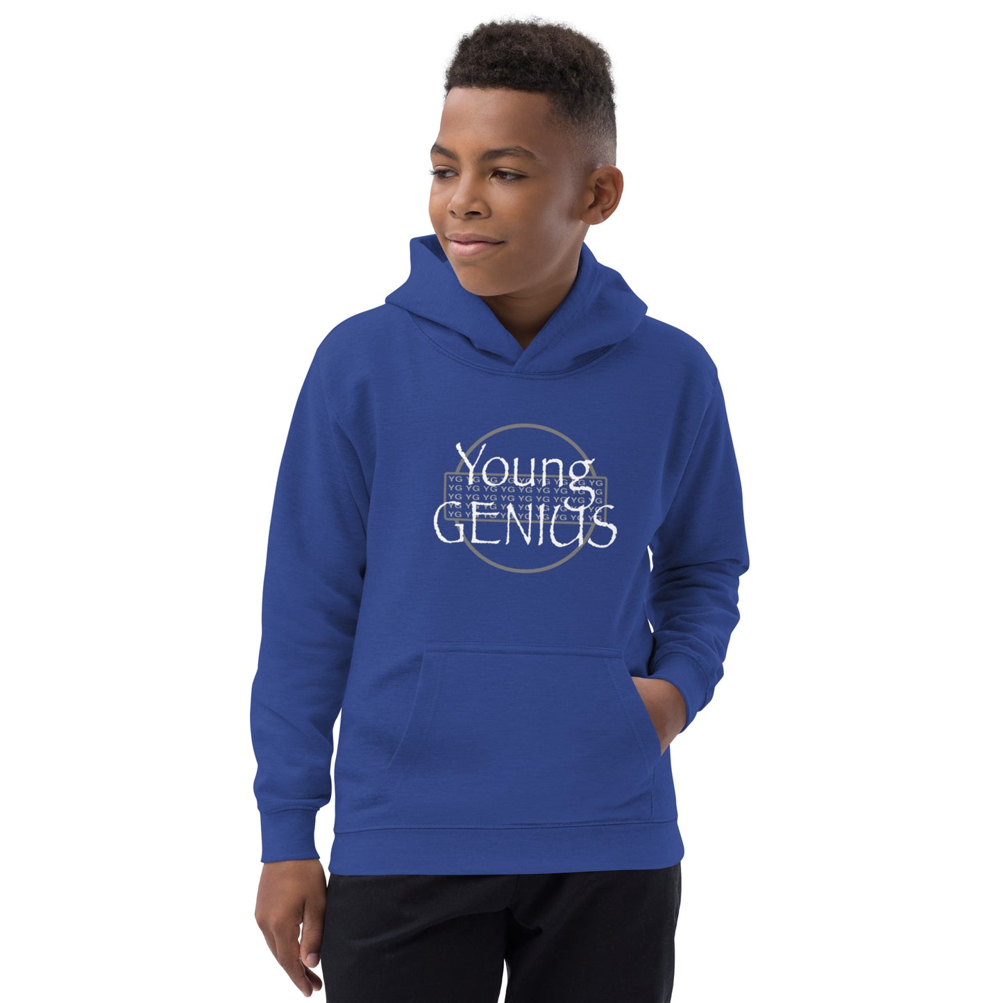 YOUNG GENIUS GEAR  Kids Hoodie  Black/ Blue/ Gray/ Pink