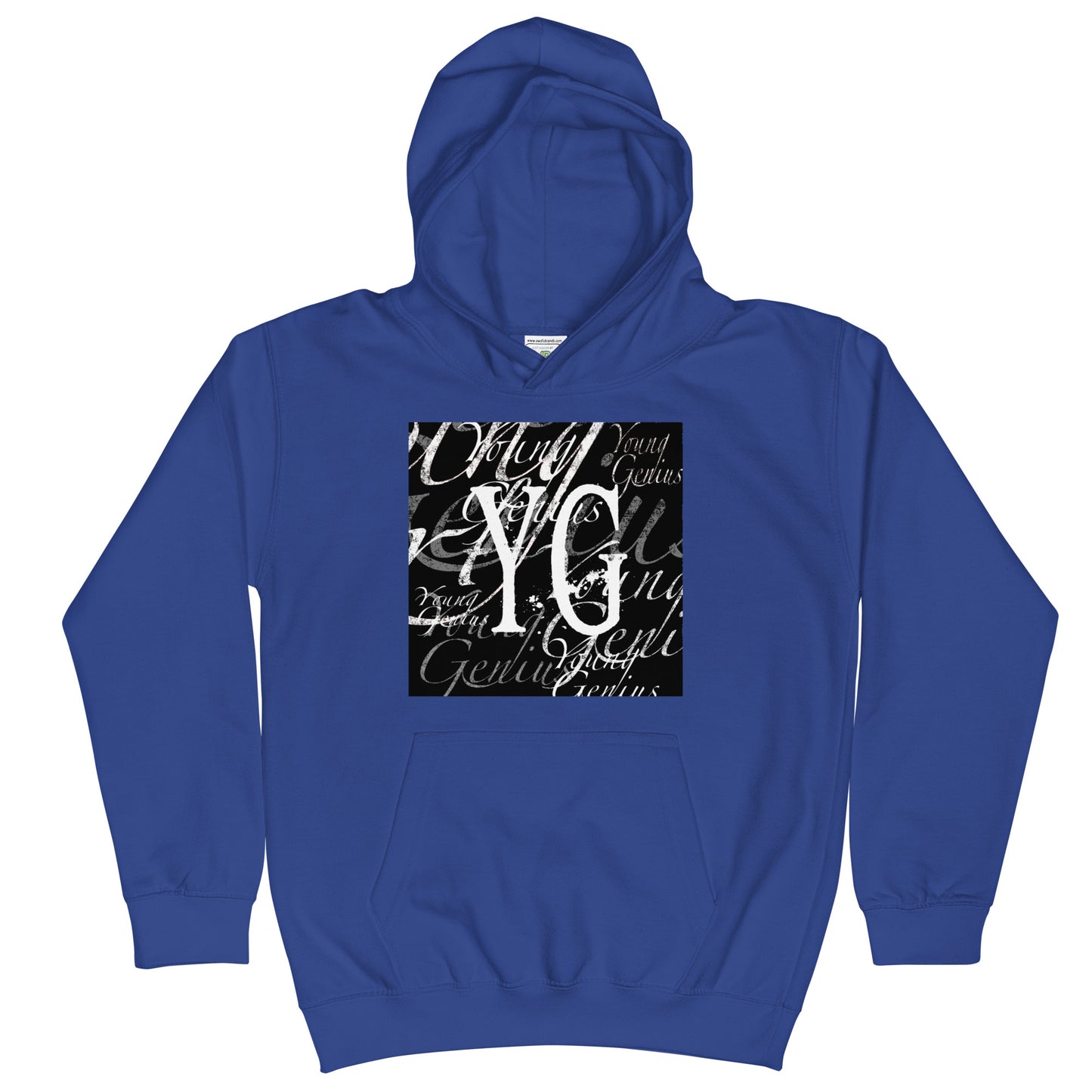 YOUNG GENIUS GEAR REPEAT  Kids Hoodie  Black/ Blue/ Gray/ Pink