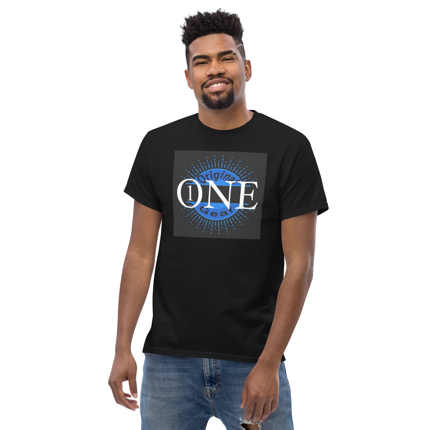 ONE ORIGINAL GEAR  Men's classic tee  Royal Blue/Black; Black/Royal Blue