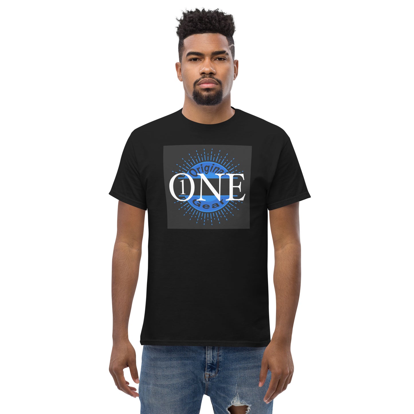 ONE ORIGINAL GEAR  Men's classic tee  Royal Blue/Black; Black/Royal Blue