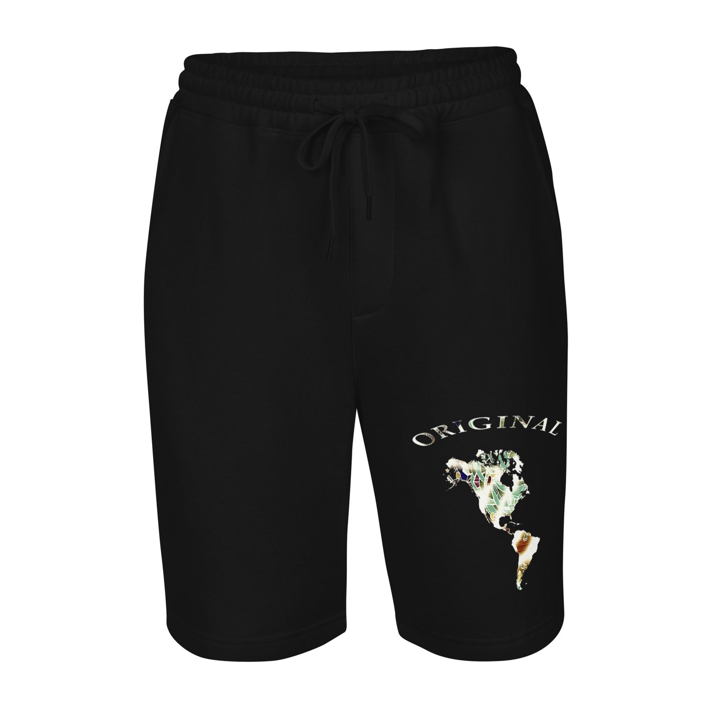 ONE ORIGINAL GEAR  Men's fleece shorts. Black/ Multi Color