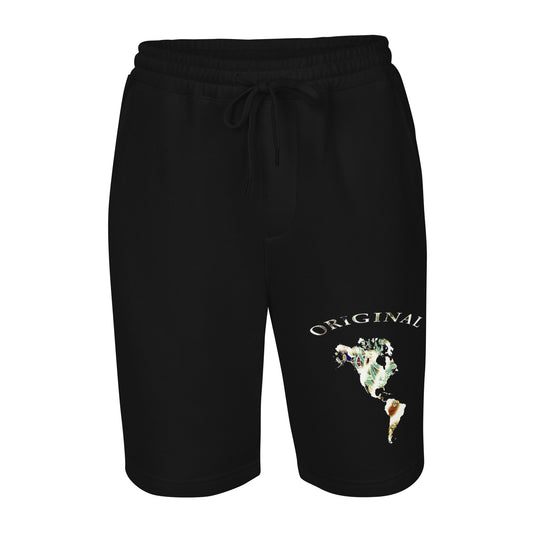 ONE ORIGINAL GEAR  Men's fleece shorts. Black/ Multi Color